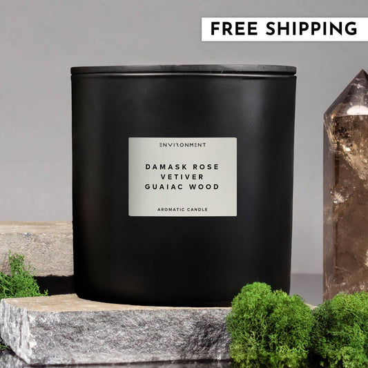 Environment - Candle (Hotel Aromatics) 55oz Damask Rose | Vetiver | Guaiac Wood Candle (Inspired by Le Labo Rose 31® and Fairmont Hotel®) EN-CAN55-FAIRMONT 139 $ Candles Stone Candles Stew's Incense