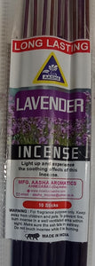 Aasha Lavender Jumbo Incense Sticks-19 Inch-10 Sticks