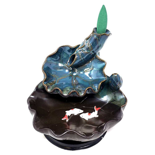 Incense Burner Lotus Ceramic Backflow Cone & Stick Incense Burner BFL-24 19 $ Shop All The Witches Sage LLC Stew's Incense