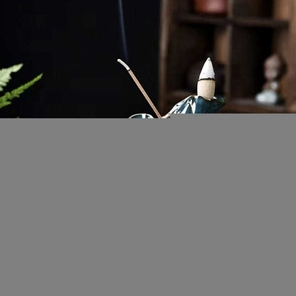 Incense Burner Lotus Ceramic Backflow Cone & Stick Incense Burner BFL-24 19 $ Shop All The Witches Sage LLC Stew's Incense
