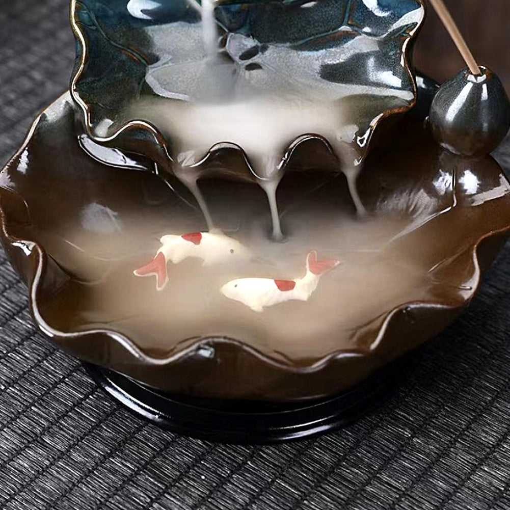 Incense Burner Lotus Ceramic Backflow Cone & Stick Incense Burner BFL-24 19 $ Shop All The Witches Sage LLC Stew's Incense