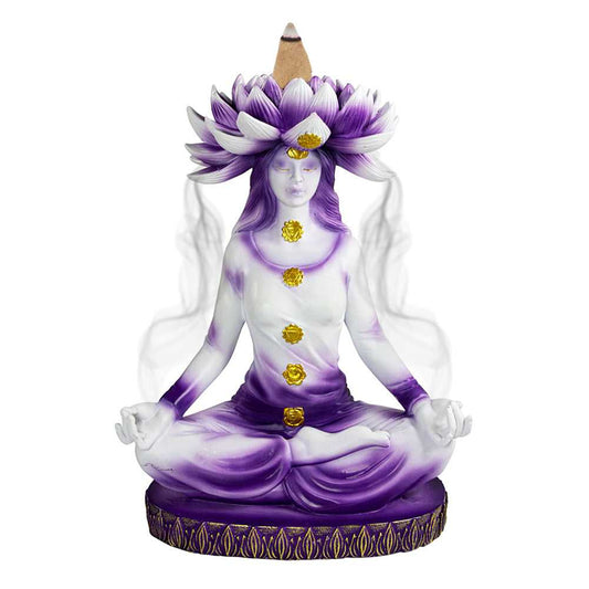 Incense Burner Lotus Chakra Goddess Backflow Incense Burner 89732 38 $ Shop All The Witches Sage LLC Stew's Incense