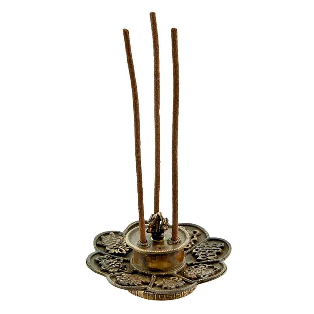 Incense Burner Lotus Tibetan Incense Burner - Antique BBR-124 22 $ The Witches Sage LLC Stew's Incense