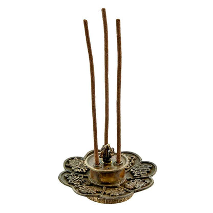 Incense Burner Lotus Tibetan Incense Burner - Antique BBR-124 22 $ The Witches Sage LLC Stew's Incense