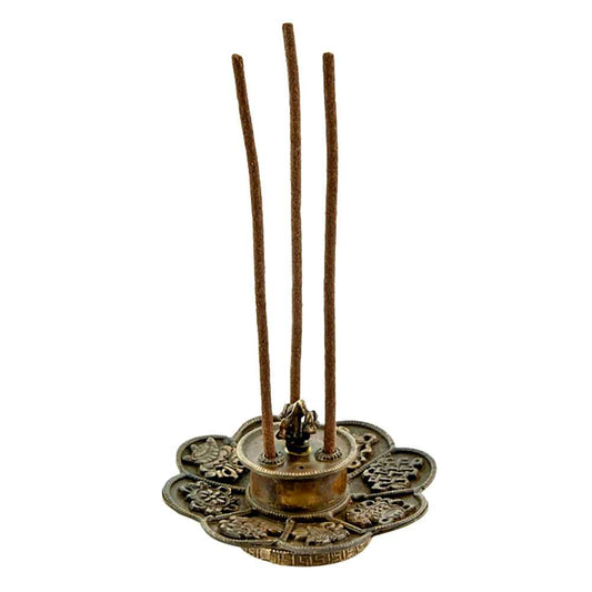 Incense Burner Lotus Tibetan Incense Burner - Antique BBR-124 22 $ The Witches Sage LLC Stew's Incense