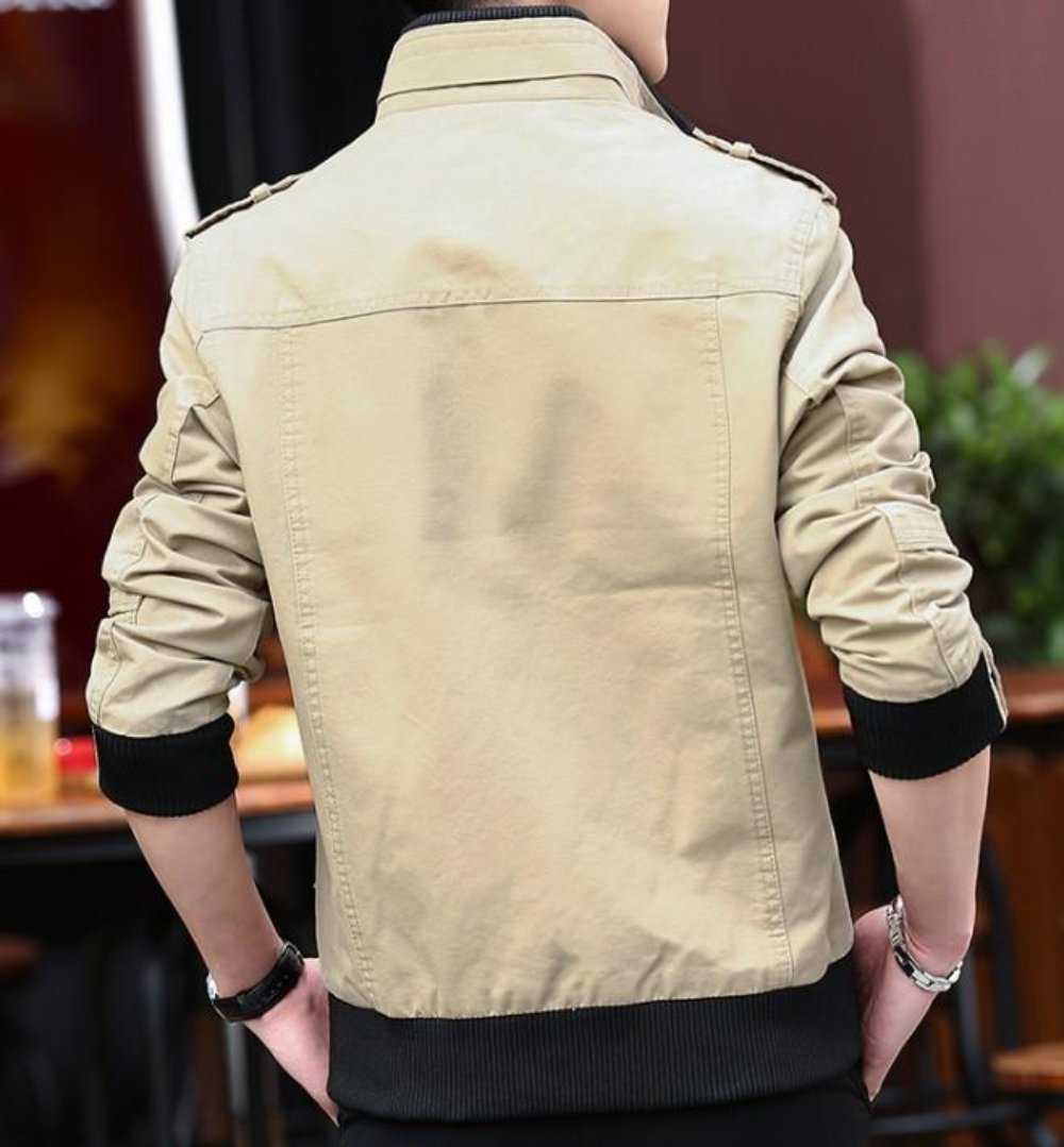 Men Jackets Mens Military Style Jacket with Faux Fur Lining OPMJ211216A1-AGRN-S 86 $ Coats Onetify Stew's Incense
