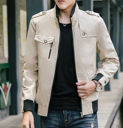 Men Jackets Mens Military Style Jacket with Faux Fur Lining OPMJ211216A1-AGRN-S 86 $ Coats Onetify Stew's Incense