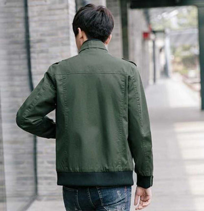 Men Jackets Mens Military Style Jacket with Faux Fur Lining OPMJ211216A1-AGRN-S 86 $ Coats Onetify Stew's Incense
