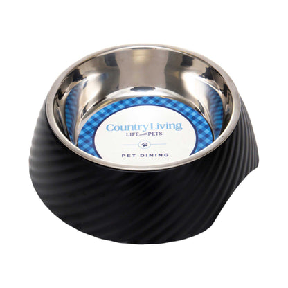 Bowl Country Living Set of 2 Round Twill Melamine Dog Bowls with Removable Stainless Steel Inserts – Black MLB001 24 $ Pet Lovers Store American Pet Supplies Stew's Incense