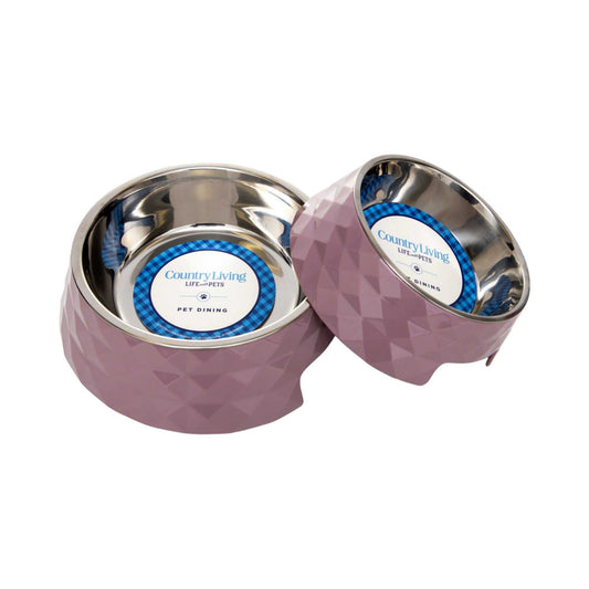 Bowl Country Living Set of 2 Diamond Twill Melamine Dog Bowls with Removable Stainless Steel Inserts – Wood Rose MLB003 24 $ Pet Lovers Store American Pet Supplies Stew's Incense
