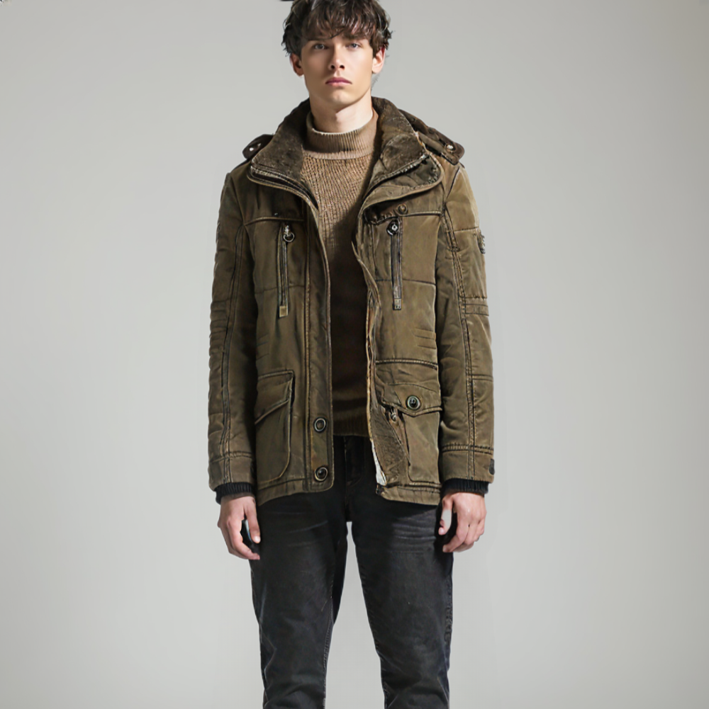 Men Coats Mens Hooded Winter Parka Coat with Inner Fleece ONFY12058932MHC-KHK-S 169 $ Coats Onetify Stew's Incense