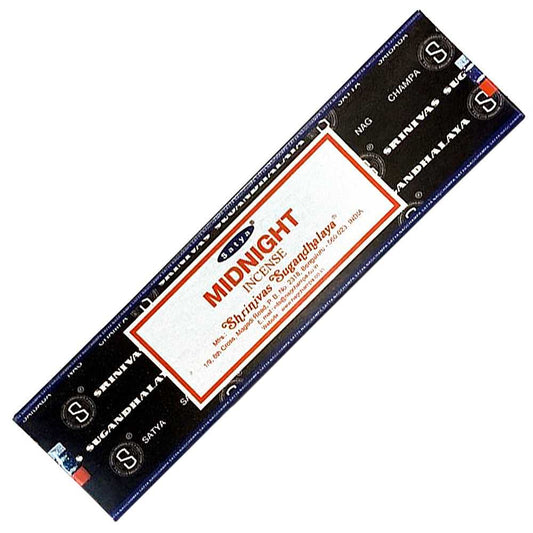 Incense Satya Midnight Incense Sticks 100 gram NCMID100 1 $ The Witches Sage LLC Stew's Incense