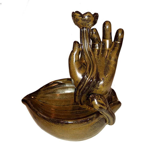 Incense Burner Mudra Hand Ceramic Backflow Incense Burner 89511 17 $ Shop All The Witches Sage LLC Stew's Incense