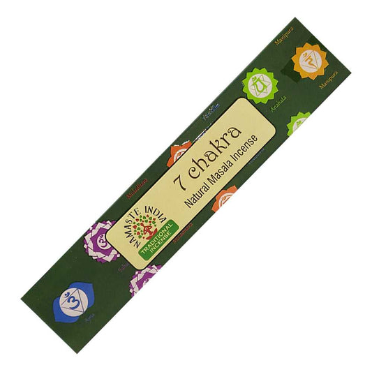 Incense Namaste India Natural Masala Incense Sticks - 7 Chakra OR105 1 $ Shop All The Witches Sage LLC Stew's Incense