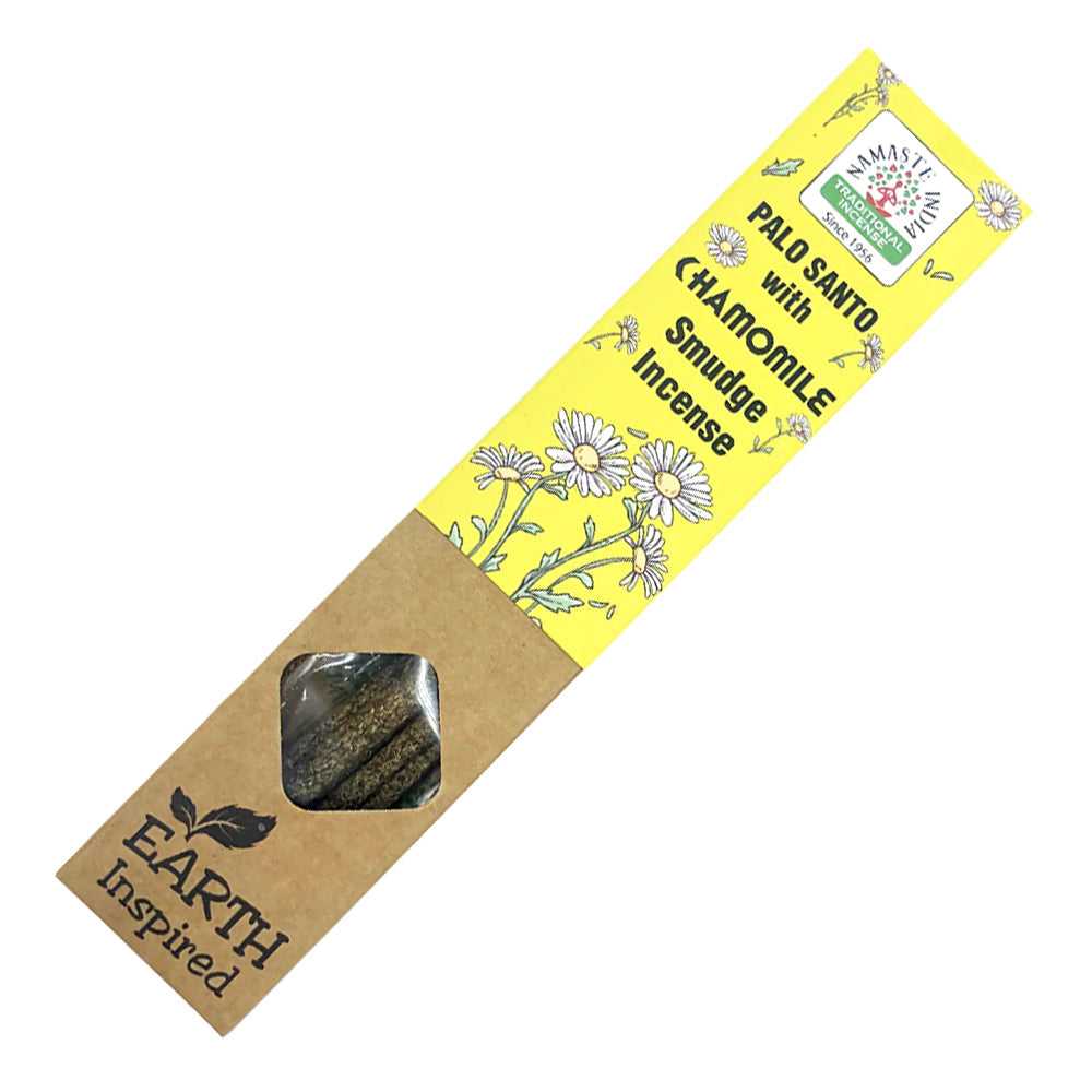 Incense Namaste India Earth Inspired Palo Santo with Chamomile Smudge Incense Sticks NAMASTE-SM-01 1 $ The Witches Sage LLC Stew's Incense