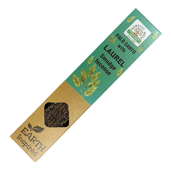 Incense Namaste India Earth Inspired Palo Santo with Laurel Smudge Incense Sticks INI-PALO-BAYL 1 $ Shop All The Witches Sage LLC Stew's Incense