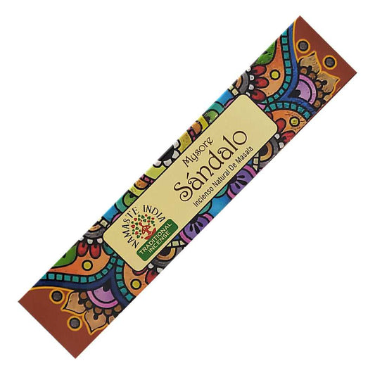 Incense Namaste India Natural Masala Incense Sticks - Mysore Sandalwood OR108 1 $ Shop All The Witches Sage LLC Stew's Incense