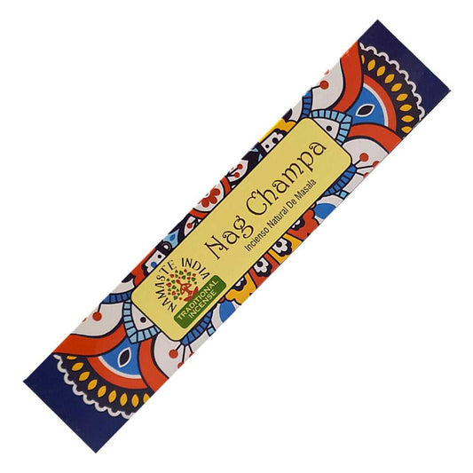 Incense Namaste India Natural Masala Incense Sticks - Nag Champa OR109 1 $ Shop All The Witches Sage LLC Stew's Incense