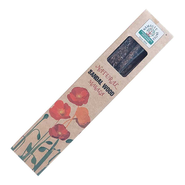 Incense Namaste India Natural Smudge Incense Sticks - Sandalwood INI-NAT-SANDAL 1 $ Shop All The Witches Sage LLC Stew's Incense