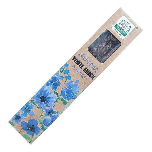 Incense Namaste India Natural Smudge Incense Sticks - White Musk INI-NAT-WHITEM 1 $ Shop All The Witches Sage LLC Stew's Incense
