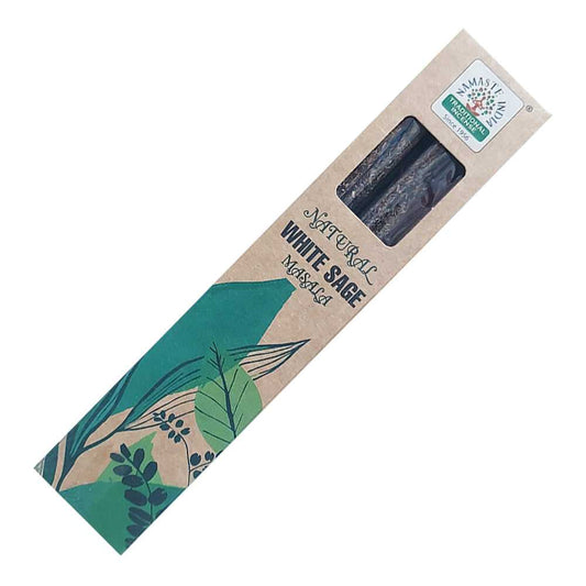 Incense Namaste India Natural Smudge Incense Sticks - White Sage INI-NAT-WHSAGE 1 $ Shop All The Witches Sage LLC Stew's Incense