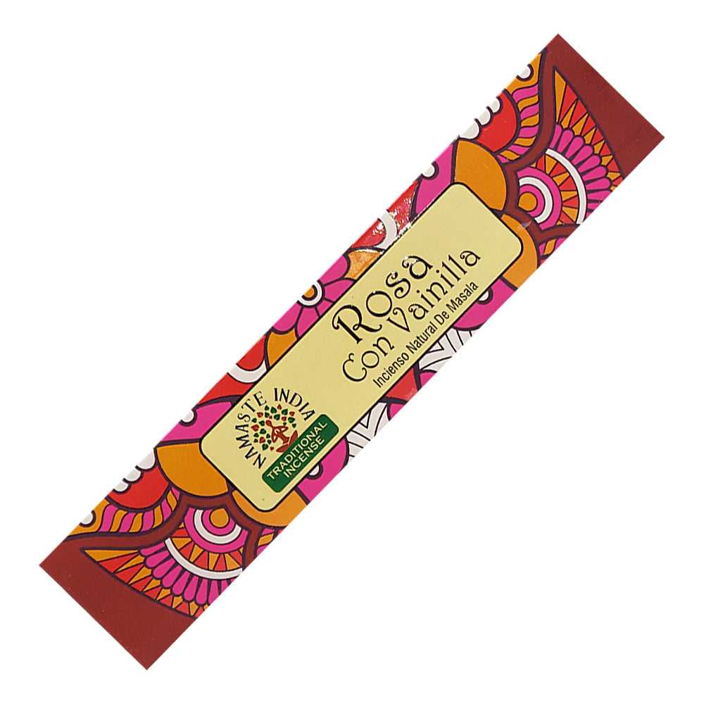 Incense Namaste India Natural Masala Incense Sticks - Rose with Vanilla OR111 1 $ Shop All The Witches Sage LLC Stew's Incense
