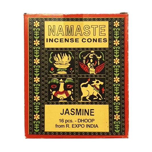 Incense Namaste Incense Cones - Jasmine NAMC-JAS 2 $ The Witches Sage LLC Stew's Incense