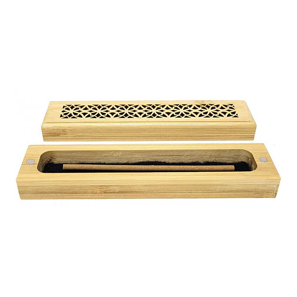 Incense Burner Natural Finish Wood Incense Box Burner - Small IMB-04 4 $ Shop All The Witches Sage LLC Stew's Incense