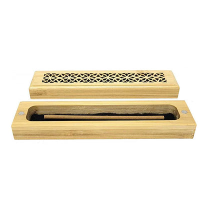 Incense Burner Natural Finish Wood Incense Box Burner - Small IMB-04 4 $ Shop All The Witches Sage LLC Stew's Incense