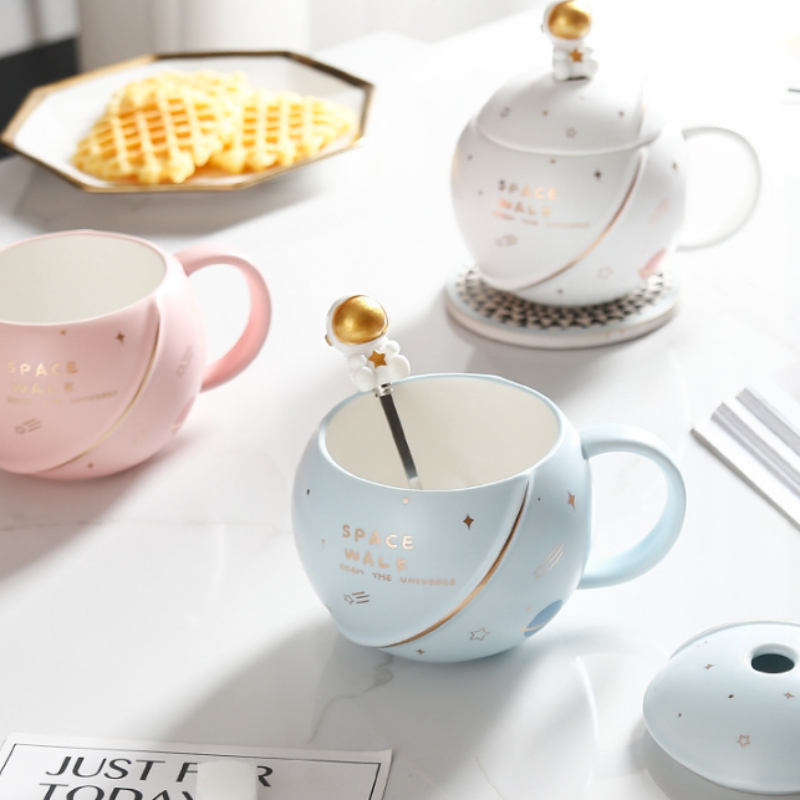 Mug 500ML Space Cartoon Coffee Mug with Lid ONFY060524CMC3-ASNT-PNK 46 $ Mugs Onetify Stew's Incense