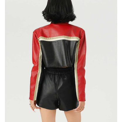 Women Jackets Women Cropped Vegan Leather Biker Jacket ONFY250710WT3C-1 86 $ Coats Onetify Stew's Incense
