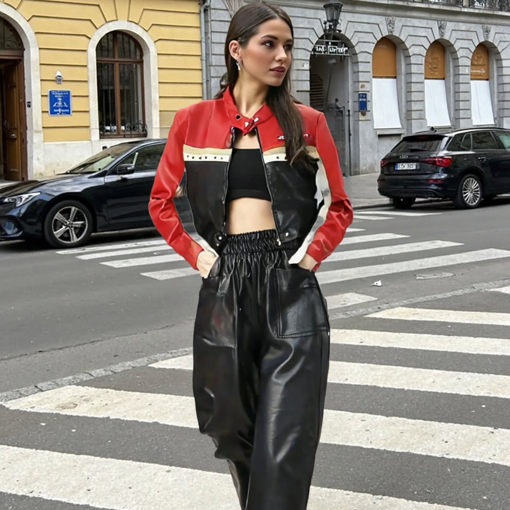 Women Jackets Women Cropped Vegan Leather Biker Jacket ONFY250710WT3C-1 86 $ Coats Onetify Stew's Incense