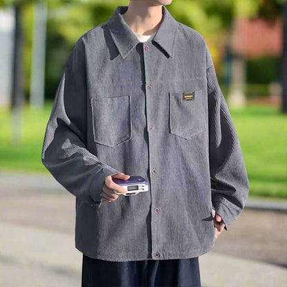 Men Jackets Mens Corduroy Shirt Jacket With Pockets ONFYMS250806F6G7-BGE-S 64 $ Shop All Onetify Stew's Incense