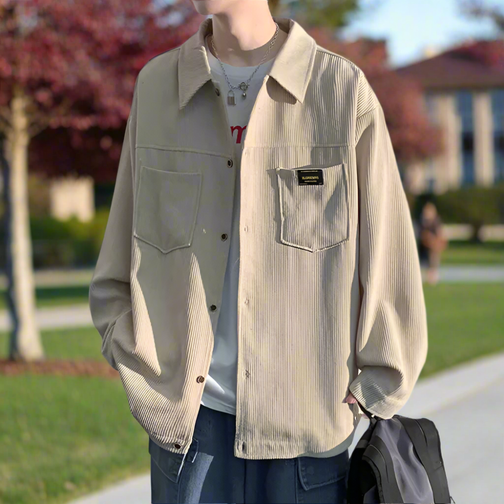Men Jackets Mens Corduroy Shirt Jacket With Pockets ONFYMS250806F6G7-BGE-S 64 $ Shop All Onetify Stew's Incense