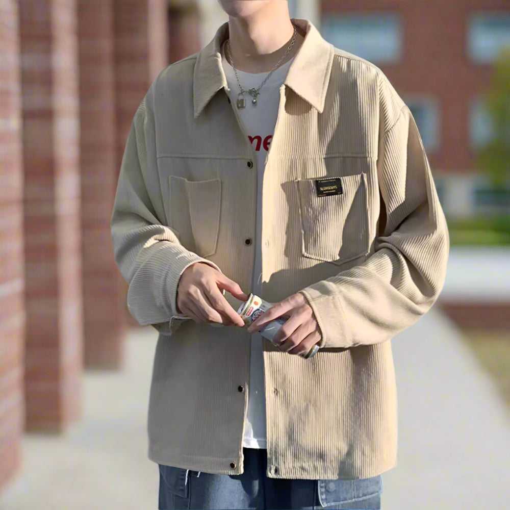 Men Jackets Mens Corduroy Shirt Jacket With Pockets ONFYMS250806F6G7-BGE-S 64 $ Shop All Onetify Stew's Incense