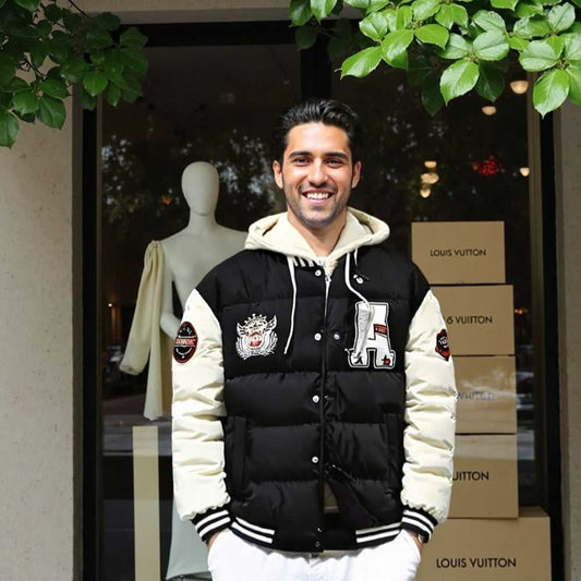 Men Jackets Mens layered Look Hooded baseball Jacket ONFYMS250806R7S8-RED-S 99 $ Coats Onetify Stew's Incense