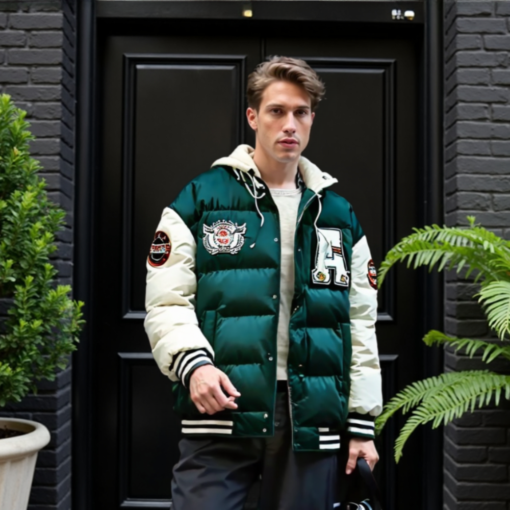 Men Jackets Mens layered Look Hooded baseball Jacket ONFYMS250806R7S8-RED-S 99 $ Coats Onetify Stew's Incense