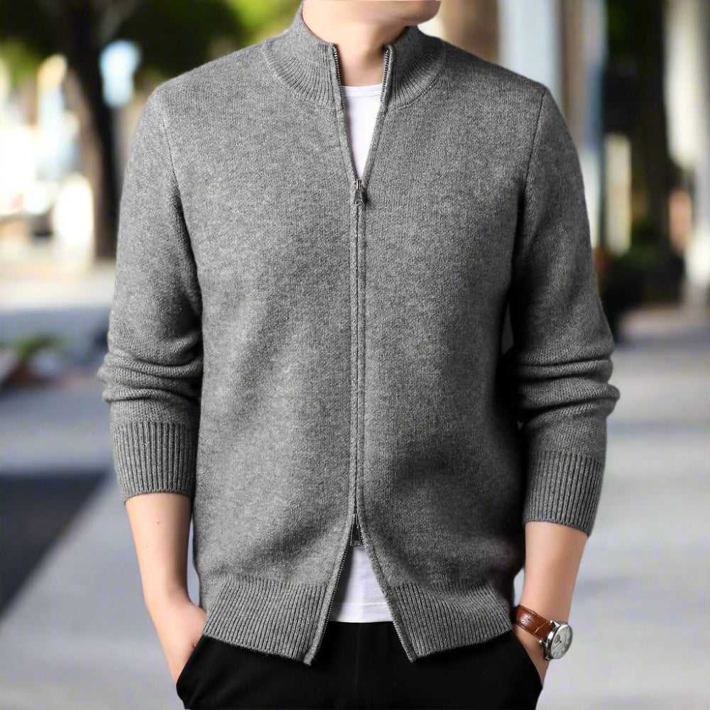 Men Sweaters and Cardigans Mens Stand Collar Duble Zip Cardigan ONFYMS250808A9B8-GRY-XS 69 $ Shop All Onetify Stew's Incense