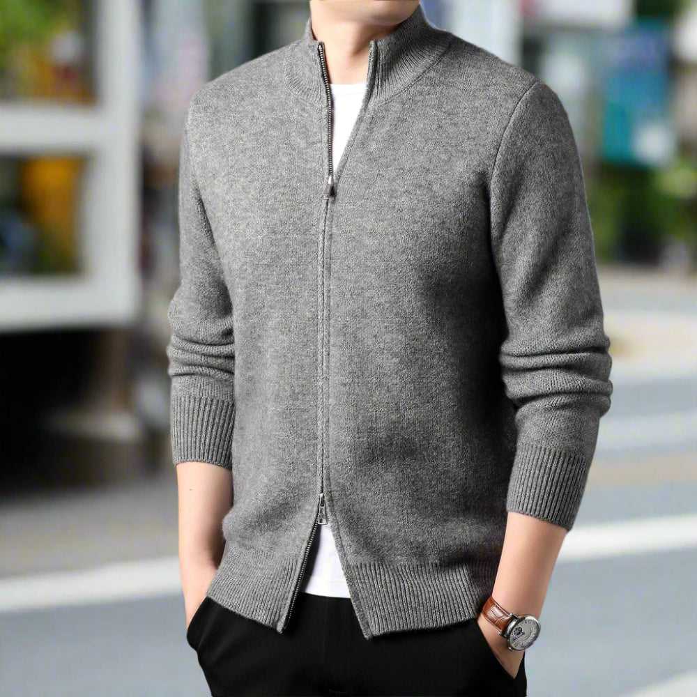Men Sweaters and Cardigans Mens Stand Collar Duble Zip Cardigan ONFYMS250808A9B8-GRY-XS 69 $ Shop All Onetify Stew's Incense