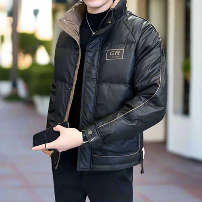 Men Jackets Mens High Collar Zipper Puffy Jacket ONFYMS250808J1K2-KHK-XS 119 $ Shop All Onetify Stew's Incense