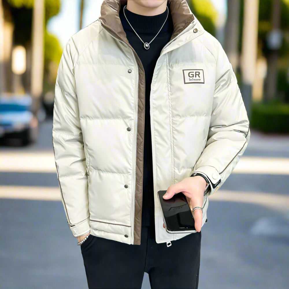 Men Jackets Mens High Collar Zipper Puffy Jacket ONFYMS250808J1K2-KHK-XS 119 $ Shop All Onetify Stew's Incense