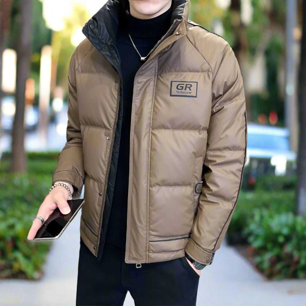 Men Jackets Mens High Collar Zipper Puffy Jacket ONFYMS250808J1K2-KHK-XS 119 $ Shop All Onetify Stew's Incense