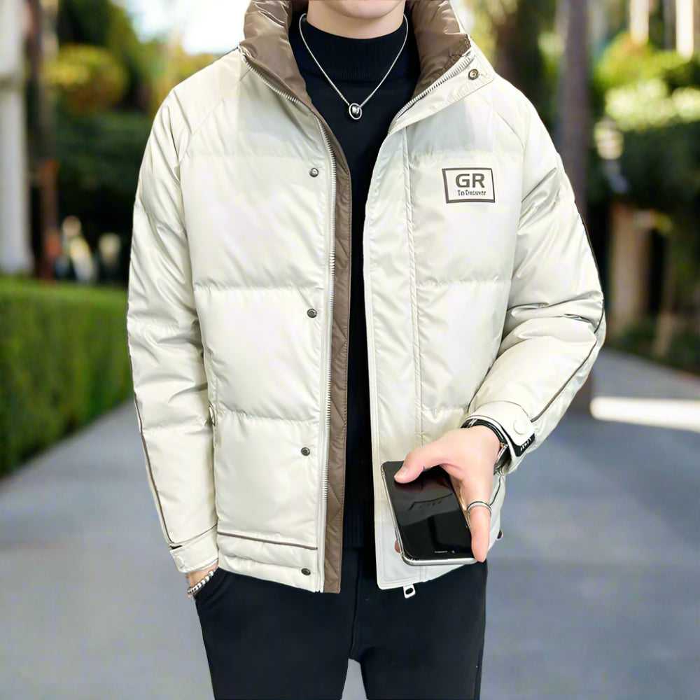 Men Jackets Mens High Collar Zipper Puffy Jacket ONFYMS250808J1K2-KHK-XS 119 $ Shop All Onetify Stew's Incense