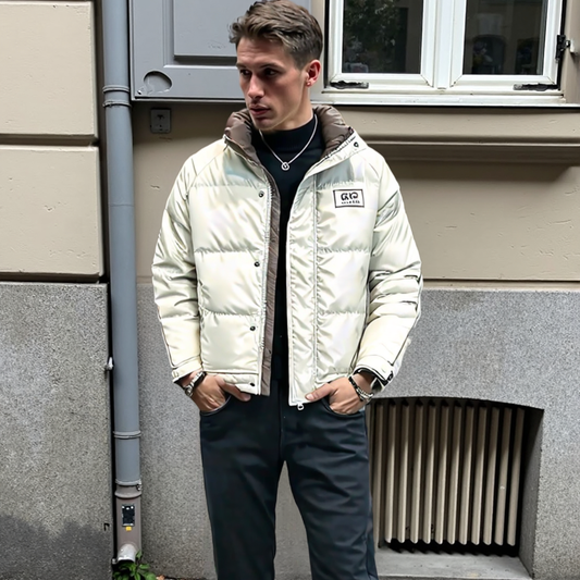 Men Jackets Mens High Collar Zipper Puffy Jacket ONFYMS250808J1K2-KHK-XS 119 $ Shop All Onetify Stew's Incense