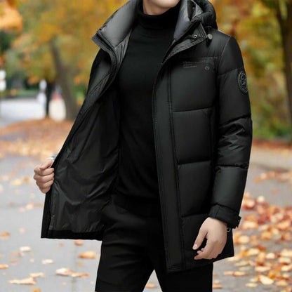 Men Coats Mens Hooded Zipper Puffy Jacket With Pockets ONFYMS250808L3M4-BRN-S 136 $ Onetify Stew's Incense