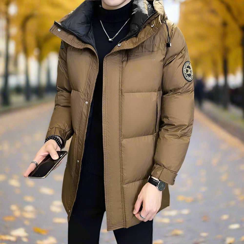Men Coats Mens Hooded Zipper Puffy Jacket With Pockets ONFYMS250808L3M4-BRN-S 136 $ Onetify Stew's Incense