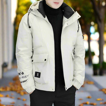 Men Jackets Mens High Collar Zipper Hooded Jacket ONFYMS250809A9B8-BRN-S 119 $ Shop All Onetify Stew's Incense
