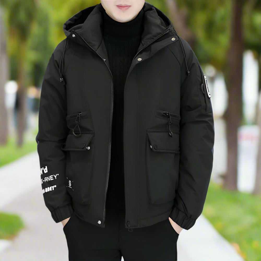 Men Jackets Mens High Collar Zipper Hooded Jacket ONFYMS250809A9B8-BRN-S 119 $ Shop All Onetify Stew's Incense