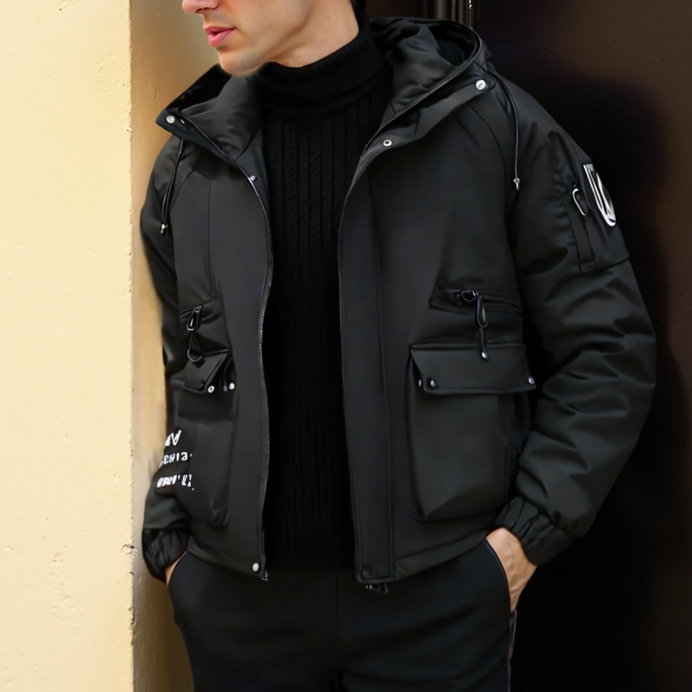 Men Jackets Mens High Collar Zipper Hooded Jacket ONFYMS250809A9B8-BRN-S 119 $ Shop All Onetify Stew's Incense