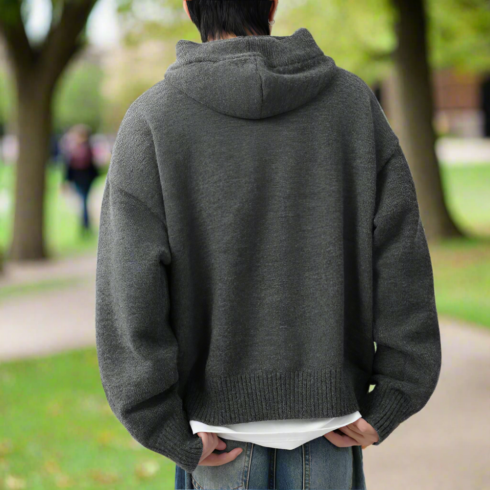 Men Sweaters and Cardigans Mens Hooded Pull Over Sweater ONFYMS250901J1K2-RED-M 79 $ Coats Onetify Stew's Incense